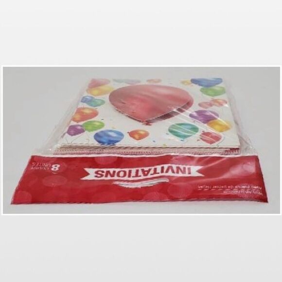 New Invitations Cards Balloon Universal Multicolor Pop Out Birthday - Picture 10 of 11